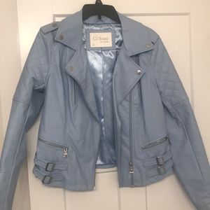 Awesome Light Blue Motto Jacket